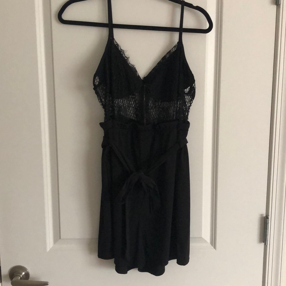 Black lace romper